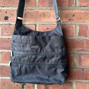 Baggallini Cross Body Bag, Nylon, Deep Gray